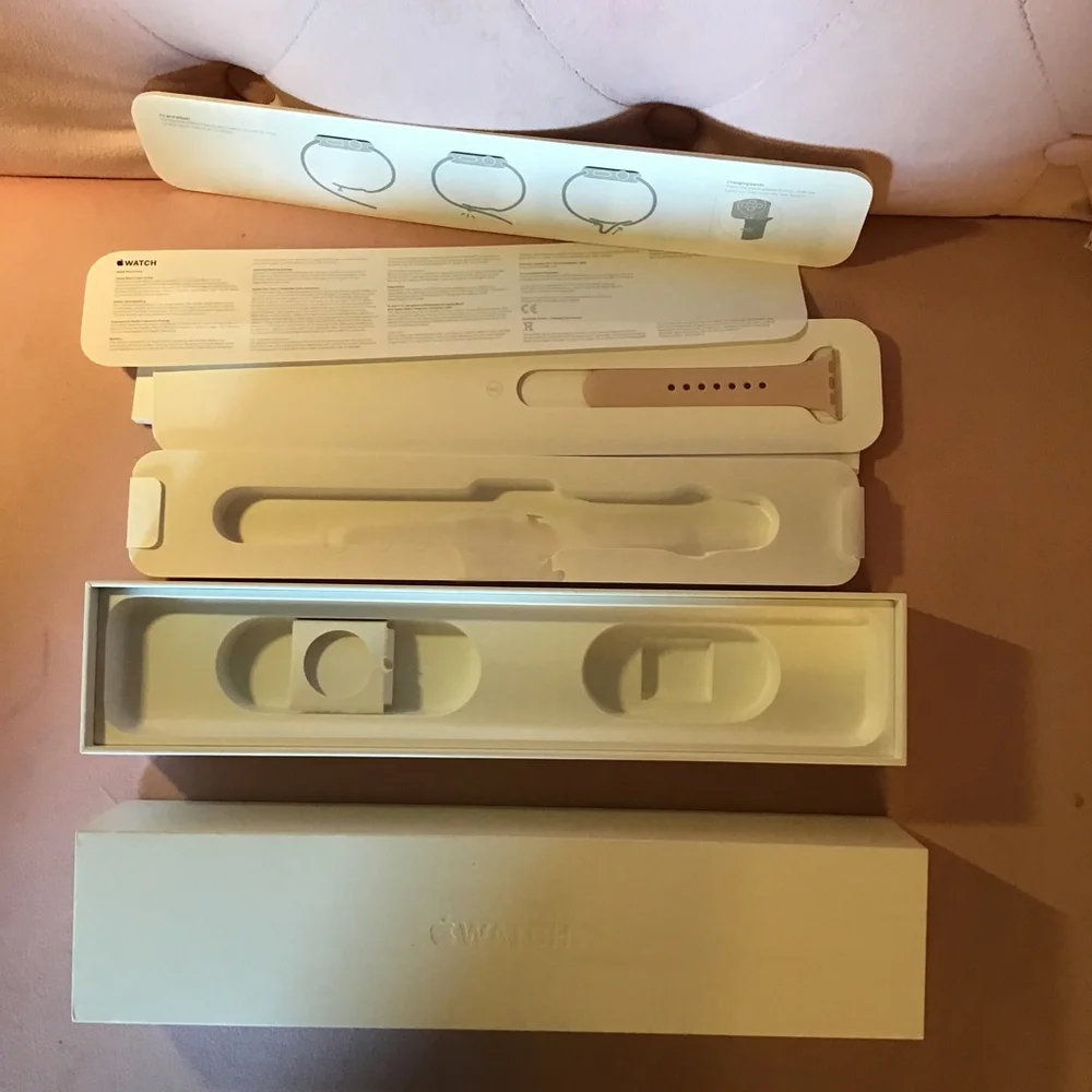 Apple Smartwatch BOX ONLY Beige Pink